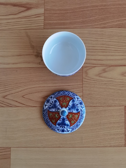 古玩陶瓷青花描金蓋杯拍賣，當前價格168元