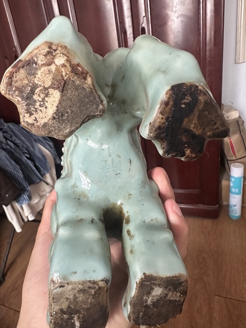 古玩陶瓷青釉獅子真品鑒賞圖