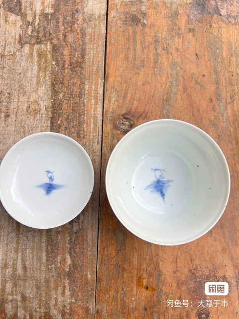 古玩陶瓷青花人物蓋碗真品鑒賞圖