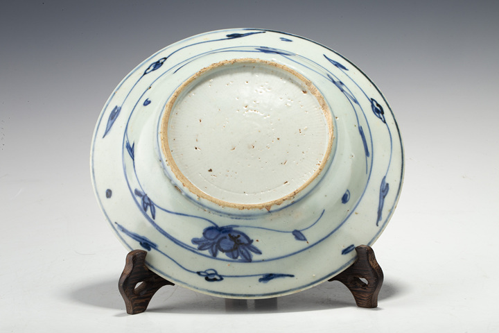 古玩陶瓷明晚·青花鳳紋盤(pán)真品鑒賞圖