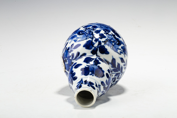 古玩陶瓷清晚·青花龍穿花紋葫蘆瓶真品鑒賞圖