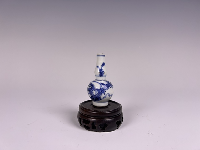 古玩陶瓷清早期青花葫蘆瓶真品鑒賞圖