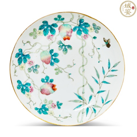 古玩陶瓷粉彩盤真品鑒賞圖
