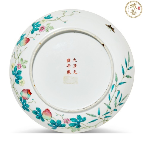 古玩陶瓷粉彩盤真品鑒賞圖