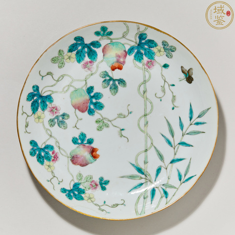 古玩陶瓷粉彩盤真品鑒賞圖
