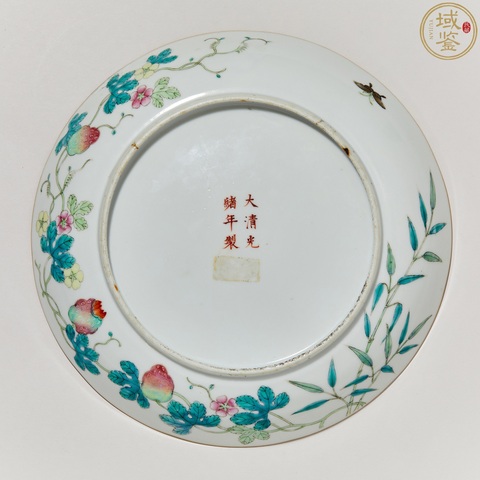 古玩陶瓷粉彩盤真品鑒賞圖