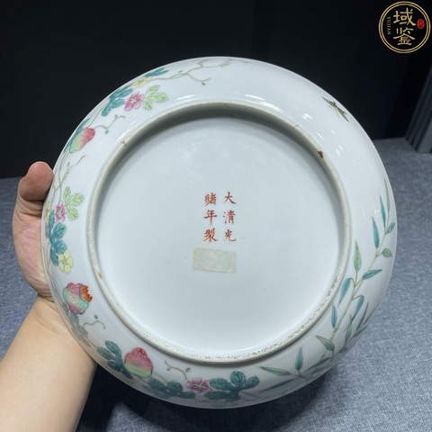 古玩陶瓷粉彩盤真品鑒賞圖