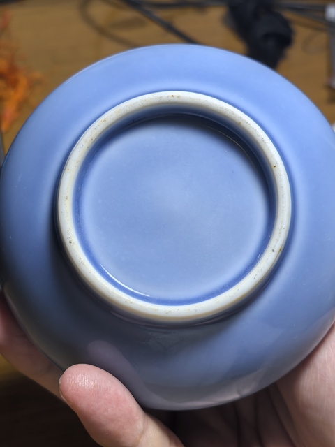 古玩陶瓷藍釉荸薺瓶真品鑒賞圖