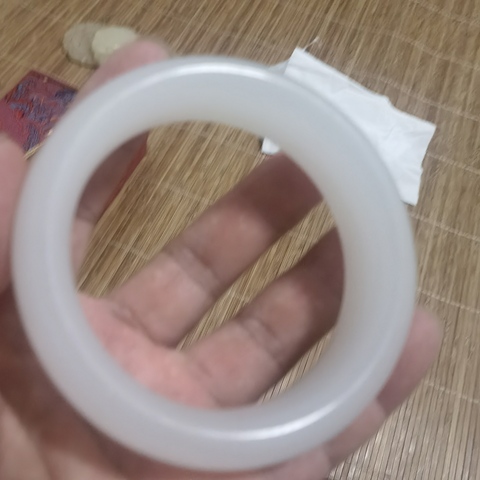 古玩玉器乳化玻璃手鐲真品鑒賞圖