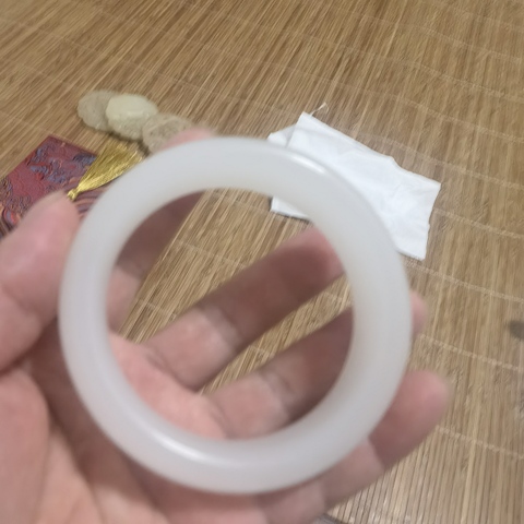 古玩玉器乳化玻璃手鐲真品鑒賞圖