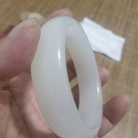 古玩玉器乳化玻璃手鐲真品鑒賞圖