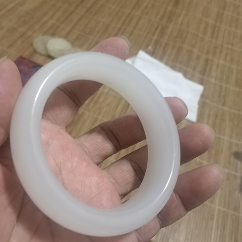 古玩玉器乳化玻璃手鐲真品鑒賞圖