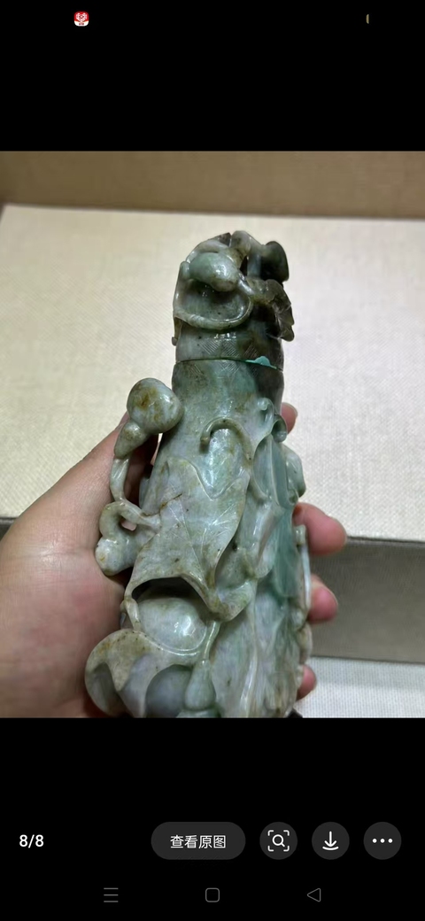 古玩玉器翡翠雕“葫蘆瓶”真品鑒賞圖
