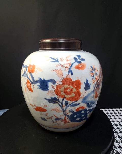 古玩陶瓷青花礬紅罐真品鑒賞圖