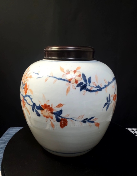 古玩陶瓷青花礬紅罐真品鑒賞圖