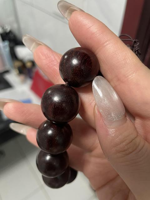 古玩雜項紫檀手串真品鑒賞圖