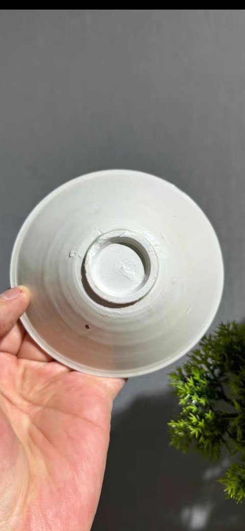 古玩陶瓷定窯白瓷斗笠盞真品鑒賞圖