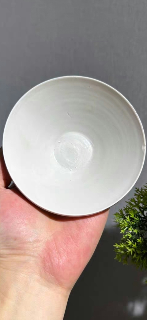 古玩陶瓷定窯白瓷斗笠盞真品鑒賞圖