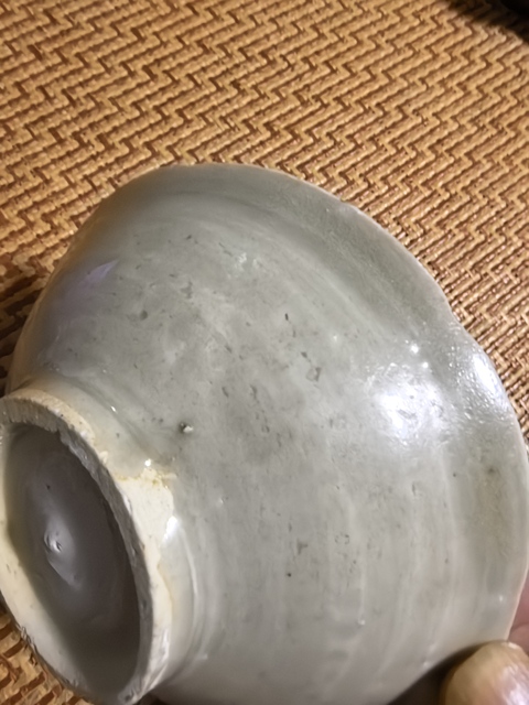 古玩陶瓷青釉刻花葵口碗真品鑒賞圖