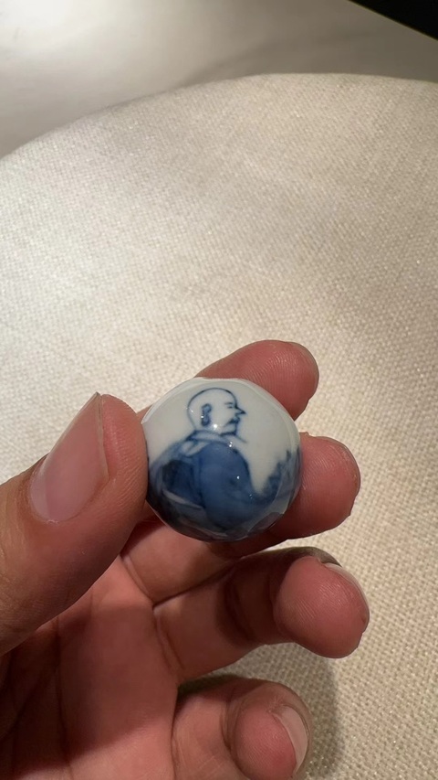 古玩陶瓷青花人物瓷珠真品鑒賞圖