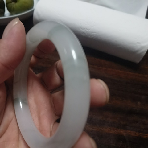 古玩玉器天然翠手鐲真品鑒賞圖