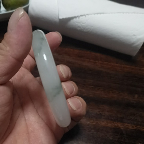 古玩玉器天然翠手鐲真品鑒賞圖