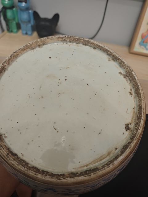 古玩陶瓷纏枝花囍字紋蓋罐真品鑒賞圖
