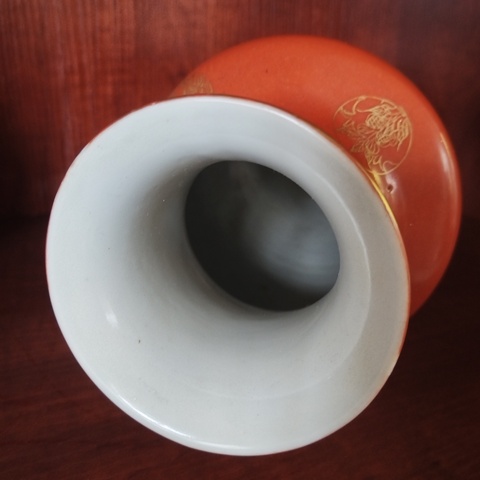 古玩陶瓷**紅開光粉彩人物故事紋撇口瓶拍賣,當前價格5800元