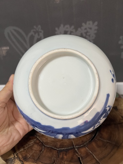 古玩陶瓷青花姜太公垂釣圖詩文碗拍賣,當前價格2500元