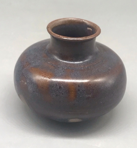 古玩陶瓷洪塘窯褐釉茶入真品鑒賞圖
