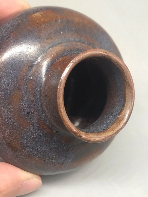 古玩陶瓷洪塘窯褐釉茶入真品鑒賞圖