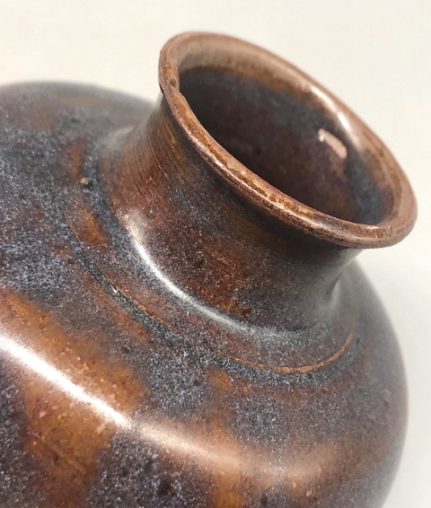 古玩陶瓷洪塘窯褐釉茶入真品鑒賞圖
