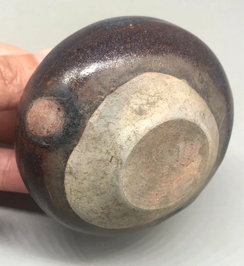 古玩陶瓷洪塘窯褐釉茶入真品鑒賞圖