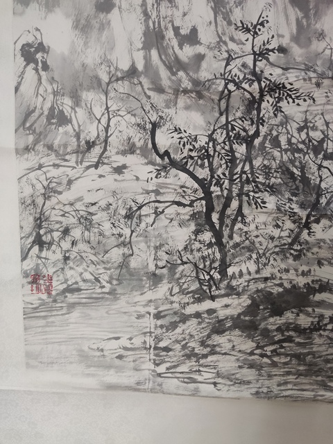 古玩字畫(huà)原裝原裱中美協(xié)名家呂效書(shū) 山水拍賣(mài),當(dāng)前價(jià)格10元