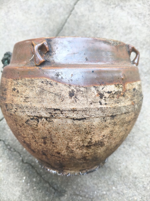 古玩陶瓷清代磁州窯醬釉雙系罐真品鑒賞圖