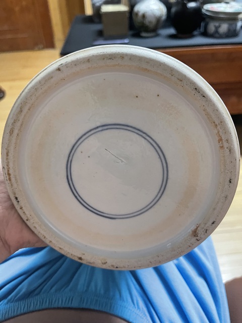 古玩陶瓷人物紋青花鳳尾尊標本真品鑒賞圖