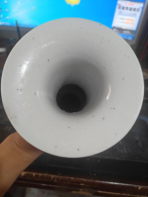 古玩陶瓷五彩人物故事紋花觚真品鑒賞圖