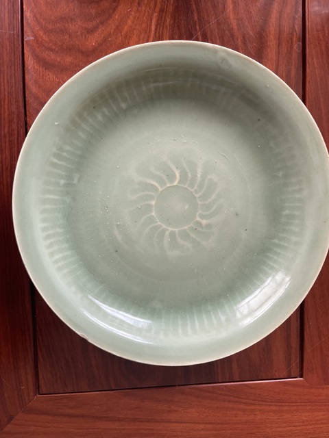 古玩陶瓷青釉盤真品鑒賞圖