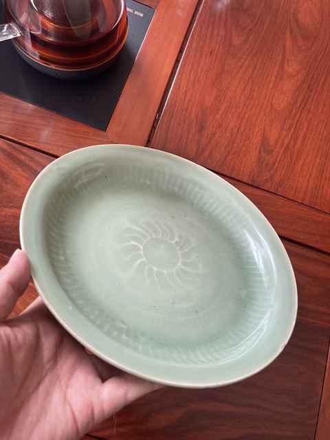 古玩陶瓷青釉盤真品鑒賞圖