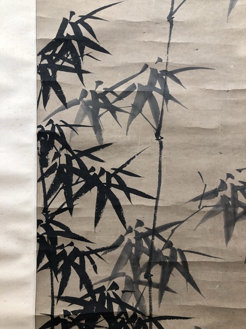 古玩字畫鄭板橋墨竹立軸真品鑒賞圖