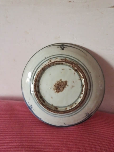古玩陶瓷清早期花卉紋盤真品鑒賞圖