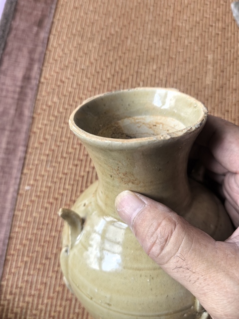 古玩陶瓷將樂窯青釉多角蓋罐真品鑒賞圖