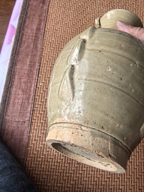 古玩陶瓷將樂窯青釉多角蓋罐真品鑒賞圖
