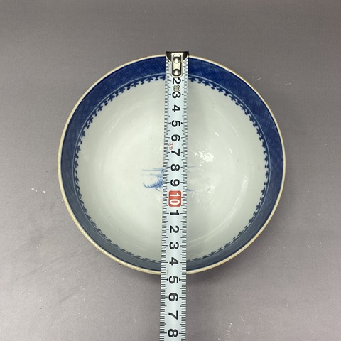 古玩陶瓷清乾隆·細路樓臺亭閣山水紋青花碗拍賣，當前價格3800元