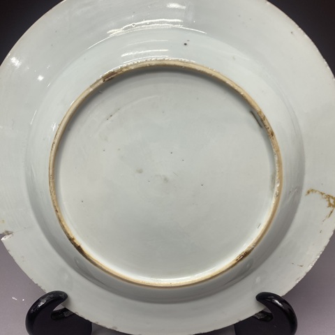 古玩陶瓷花卉紋粉彩盤真品鑒賞圖