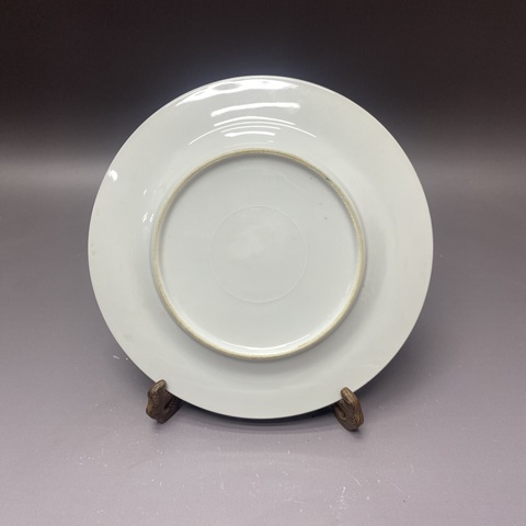 古玩陶瓷菲茨修紋綠彩盤真品鑒賞圖
