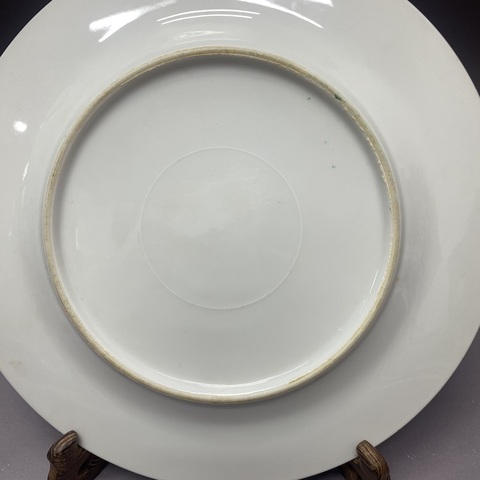 古玩陶瓷菲茨修紋綠彩盤真品鑒賞圖