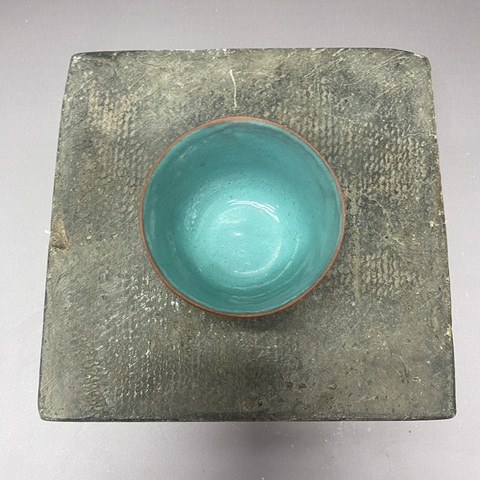 古玩陶瓷花鳥紋紫砂粉彩杯真品鑒賞圖