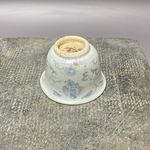 古玩陶瓷明代中早期青花杯真品鑒賞圖