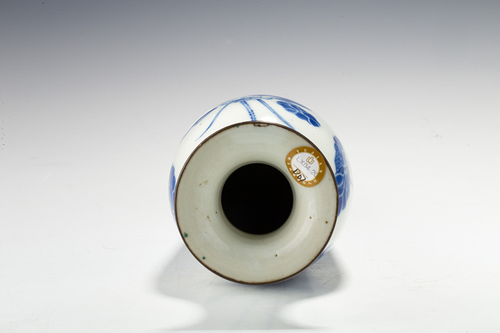 古玩陶瓷清晚·青花滿池嬌紋瓶真品鑒賞圖
